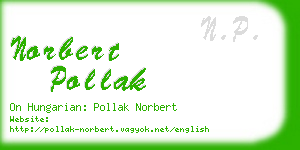 norbert pollak business card